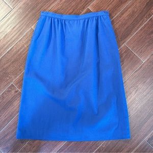 Vintage PENDLETON Light Blue 100% Virgin Wool A-Line Skirt Size 14 Made in USA